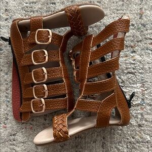 Monkey Feet Tan Gladiator Sandals